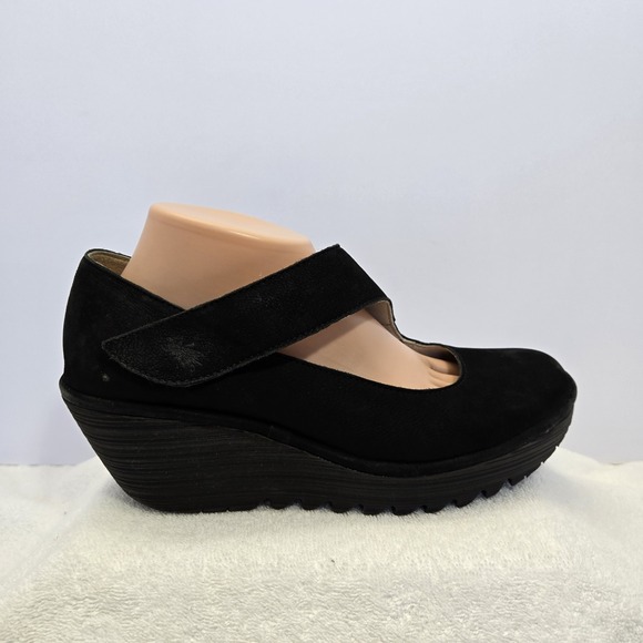 Fly London Womens Size 41 Shoes Yasi Mary Jane Pump Wedge Heel Platform US 10.5 - Picture 3 of 16